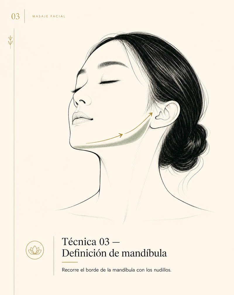 Técnica 03 — Deslizamiento ascendente en las mejillas